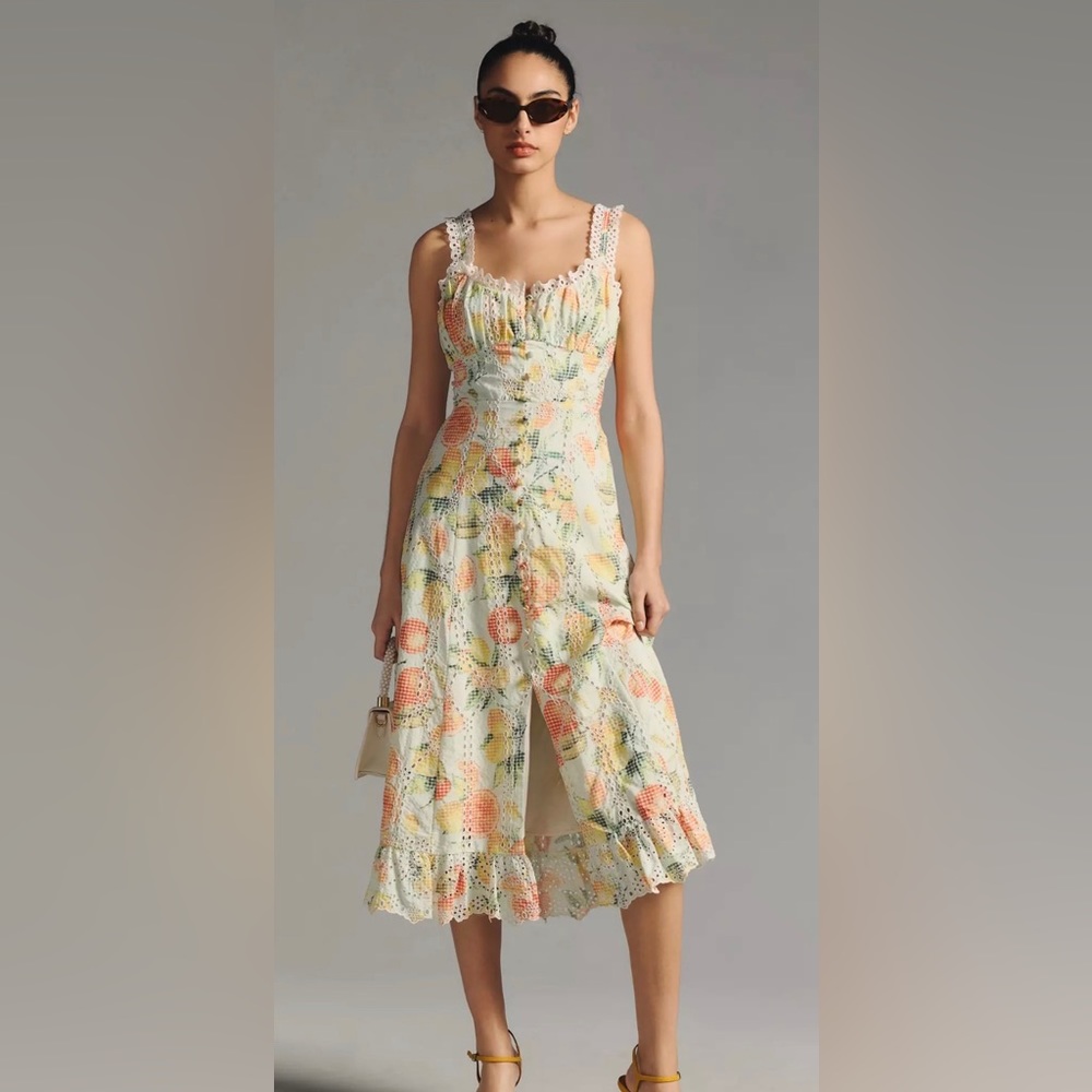 Ruffled eyelet dress